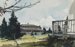 John W. McCoy, The Annex, watercolor and graphite on paper