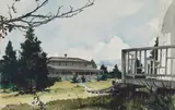 John W. McCoy, The Annex, watercolor and graphite on paper