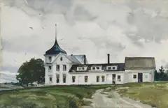 John W. McCoy, The Wawenock Hotel, watercolor and graphite on paper
