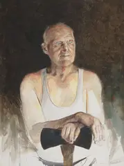 Ronald Frontin, Double Edge, watercolor on paper