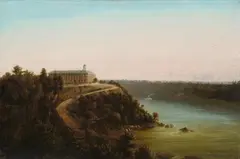 Ferdinand Richardt, A View of the Clifton House Hotel at Niagara Falls, 1856, oil on canvas