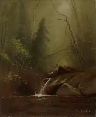 The Ashokan Forest in the Catskills, New York State by Alfred Thompson Bricher, circa 1860, oil on canvas, sold Nov 2024