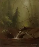 Alfred Thompson Bricher, The Ashokan Forest in the Catskills, New York State, circa 1860, oil on canvas