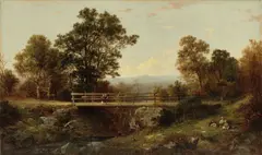 David Johnson, Old Kate's Bridge, Dashville, Ulster County, New York, 1872, oil on canvas