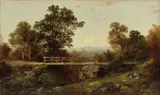 David Johnson, Old Kate's Bridge, Dashville, Ulster County, New York, 1872, oil on canvas