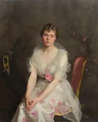 William McGregor Paxton, Portrait of Louise Converse (Mrs. Junius S. Morgan III), 1915, oil on canvas