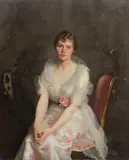William McGregor Paxton, Portrait of Louise Converse (Mrs. Junius S. Morgan III), 1915, oil on canvas