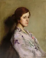 Ivan G. Olinsky, The Iris Dress, oil on canvas