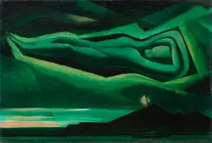 The Cradle by Dale Nichols, 1951, oil on Masonite, sold Nov 2024