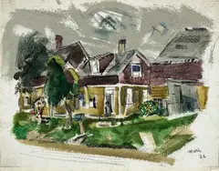 Deer Isle, Maine by John Marin, watercolor and graphite on paper, sold Nov 2024