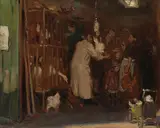 Samuel Johnson Woolf, Poultry Shop, circa 1914, oil on canvas