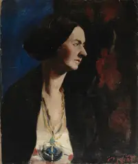 George Luks, Mercedes (Portrait of the Artist's Wife), oil on canvas