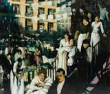 John R. Grabach, New York East Side, oil on canvas