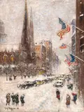 Guy Carleton Wiggins, Midtown in Winter, NYC