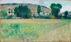 Theodore Wendel, Farm Scene, 1886, oil on canvas