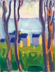 Paul Resika, Pines, 1993, oil on canvas