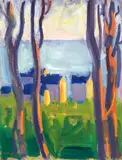 Paul Resika, Pines, 1993, oil on canvas