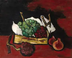 Marsden Hartley, Green and Purple Grapes in a Basket, 1926-28, oil on canvas