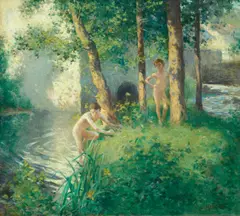 Willard Metcalf, The Swimming Hole, 1886, oil on canvas