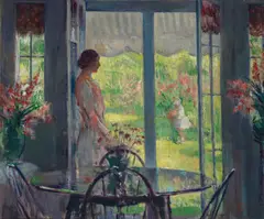 Henry R. Rittenberg, The Shaded Porch, oil on canvas