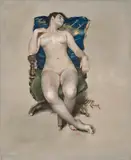 William Merritt Chase, Untitled (Nude Resting in a Chair)