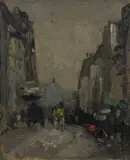 Robert Henri, Dull Weather, Rue de Sevres, 1899, oil on board