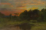 John Joseph Enneking, Summer Sunset, 1887, oil on canvas