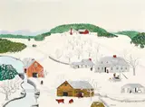 Grandma Moses, The Old Oaken Bucket, 1944, oil on Masonite