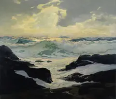 Frederick Judd Waugh, Surf, 1929, oil on board