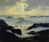 Frederick Judd Waugh, Surf, 1929, oil on board