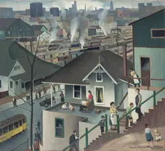 Paul Sample, North Broadway Neighborhood, 1931, oil on canvas