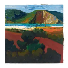 Afternoon Landscape by James Weeks, 1963, oil on canvas, offered Sep 2023