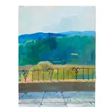 Paul Wonner, View from I's [Christopher Isherwood's], Santa Monica, circa 1965, gouache on paper