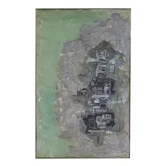 Ynez Johnston, Green Voyage, 1963, oil and encaustic on plastered canvas