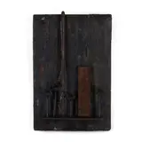 Charles Fine, Untitled Railroad Ties Series, 1988, mixed media on railroad ties