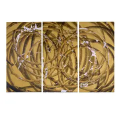 Aaron Young, Untitled, circa 2010, acrylic and burnt rubber on aluminum, in three parts