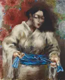 Isami Doi, Portrait of a Woman in a Kimono, 1932, oil on canvas
