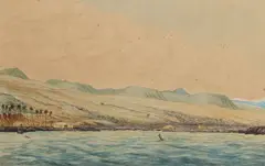 R.W. Andrews, Port of Honuapo, Kau, Hawaii, 1878, watercolor on paper