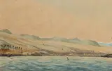 R.W. Andrews, Port of Honuapo, Kau, Hawaii, 1878, watercolor on paper