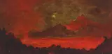 Jules Tavernier, Kilauea Caldera by Moonlight