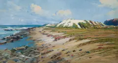 D. Howard Hitchcock, Mo'omomi, Molokai, Hawaii, 1912, oil on canvas
