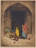 Charles William Bartlett, Gateway to Agra; Fruit Sellers Madura India (Miles/Saville 79; 80)