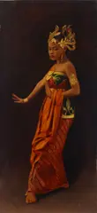Hubert Vos, A Portrait of a Serimpi Dancer, thought to be a Princess of Yogyakarta, 1898, oil on canvas