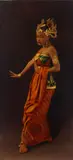 Hubert Vos, A Portrait of a Serimpi Dancer, thought to be a Princess of Yogyakarta, 1898, oil on canvas