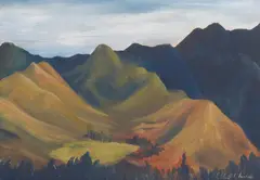Ethel, Windward Oahu, 1942, oil on canvas laid to board