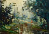 Hiroshi Tagami, After the Rain (Waiāhole, Oahu, Hawaii), 1967, oil on canvas