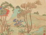 Betty Ecke, Verdant Landscape, 1952, ink, watercolor and mineral pigment on paper