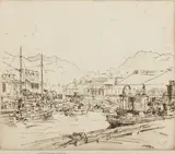 Huc-Mazelet Luquiens, Honolulu, c. 1920, Etching on wove paper
