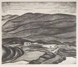 Alexander Samuel MacLeod, Lava - Hoppuloa, c. 1920s, Lithograph on wove paper