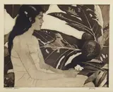 John Melville Kelly, Kaonohi, c. 1920, Aquatint on laid paper with an England watermark